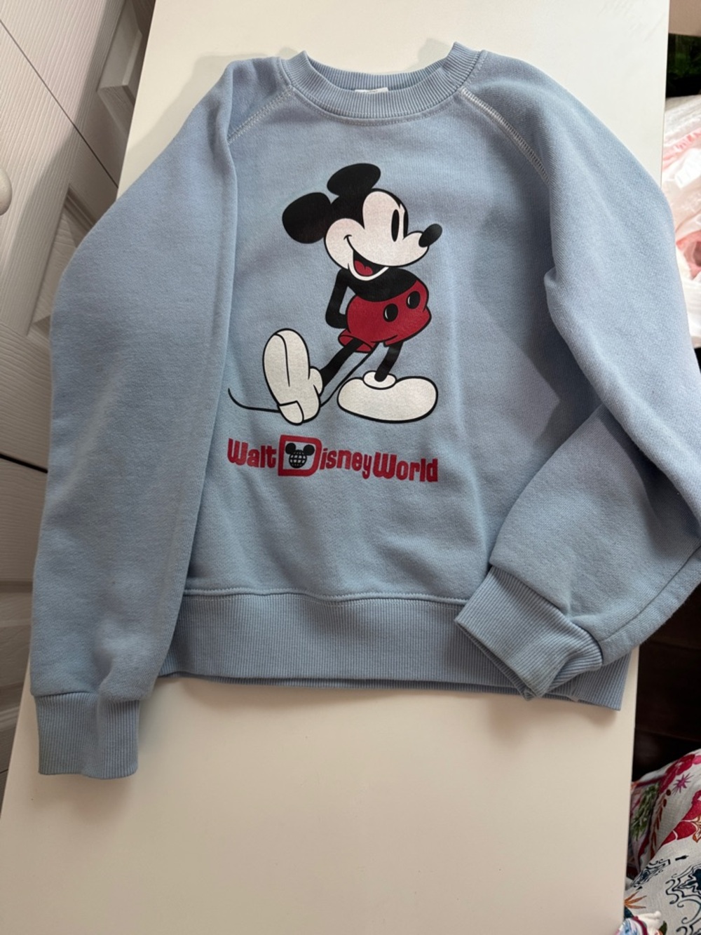 Disney Baby Blue Mickey Mouse Crewneck Sweatshirt